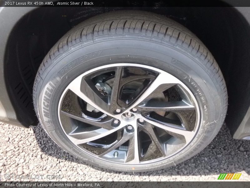 Atomic Silver / Black 2017 Lexus RX 450h AWD