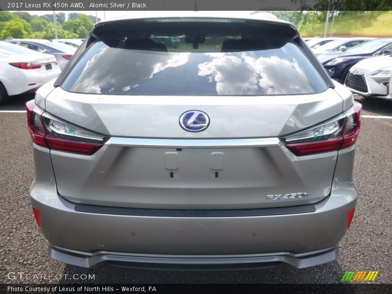 Atomic Silver / Black 2017 Lexus RX 450h AWD