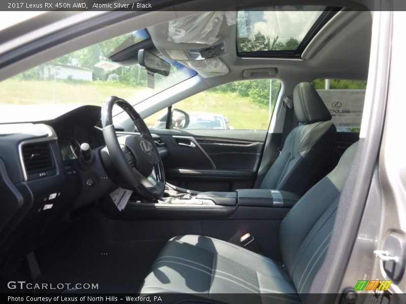 Atomic Silver / Black 2017 Lexus RX 450h AWD