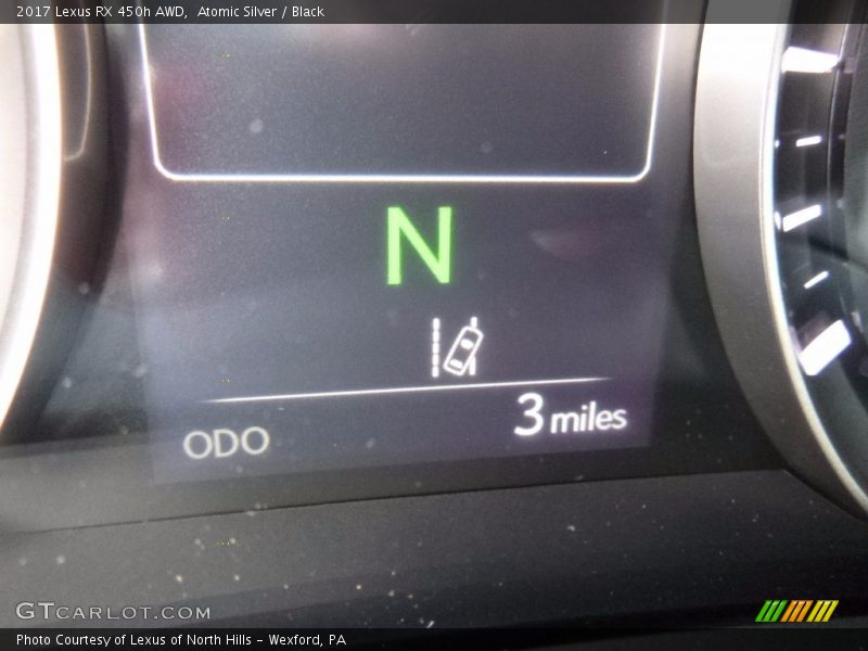 Atomic Silver / Black 2017 Lexus RX 450h AWD