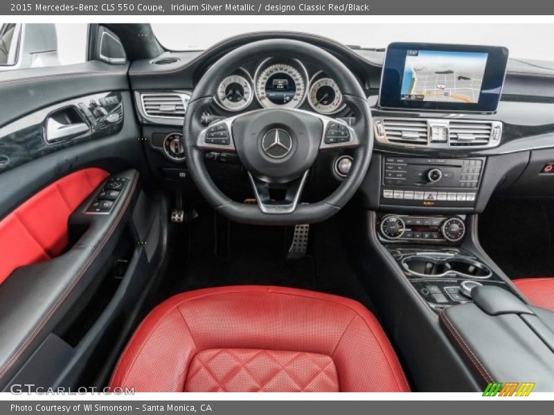 Iridium Silver Metallic / designo Classic Red/Black 2015 Mercedes-Benz CLS 550 Coupe