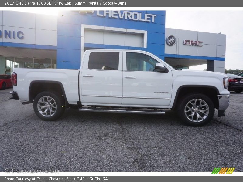 Summit White / Cocoa/­Dune 2017 GMC Sierra 1500 SLT Crew Cab