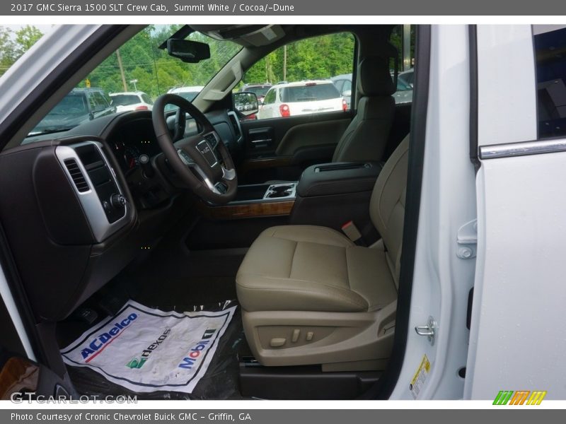 Summit White / Cocoa/­Dune 2017 GMC Sierra 1500 SLT Crew Cab