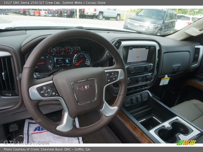 Summit White / Cocoa/­Dune 2017 GMC Sierra 1500 SLT Crew Cab