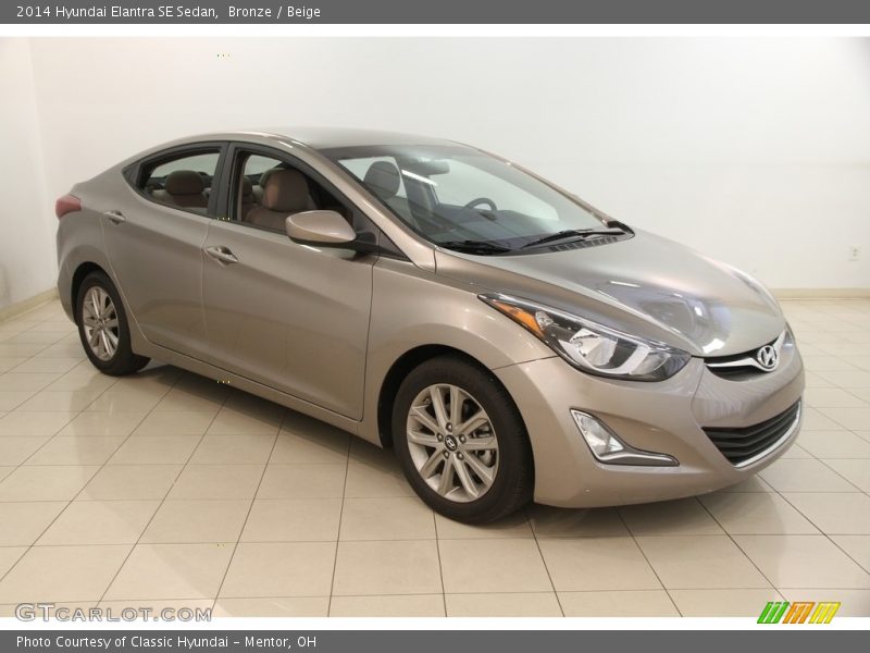 Bronze / Beige 2014 Hyundai Elantra SE Sedan