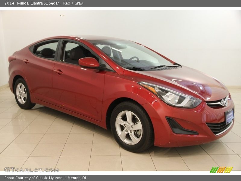 Red / Gray 2014 Hyundai Elantra SE Sedan
