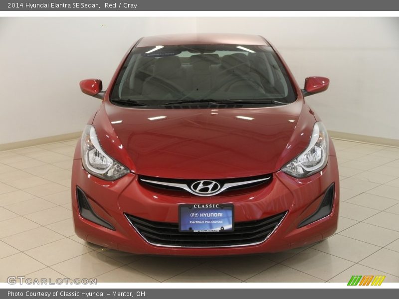 Red / Gray 2014 Hyundai Elantra SE Sedan