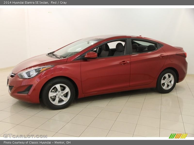 Red / Gray 2014 Hyundai Elantra SE Sedan