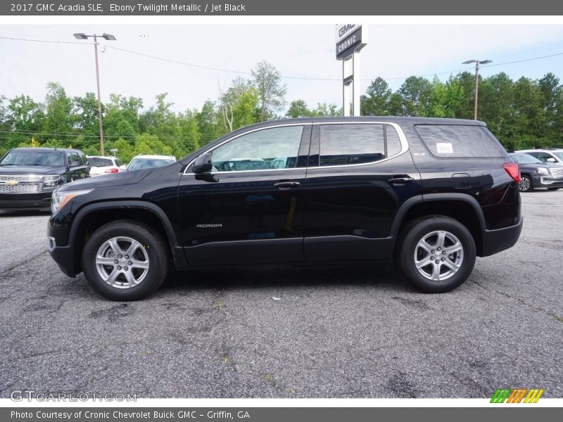 Ebony Twilight Metallic / Jet Black 2017 GMC Acadia SLE