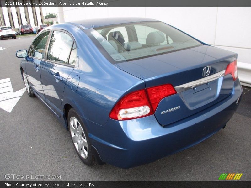 Atomic Blue Metallic / Gray 2011 Honda Civic LX Sedan