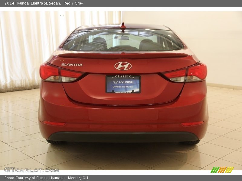 Red / Gray 2014 Hyundai Elantra SE Sedan