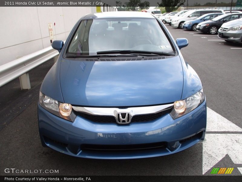 Atomic Blue Metallic / Gray 2011 Honda Civic LX Sedan