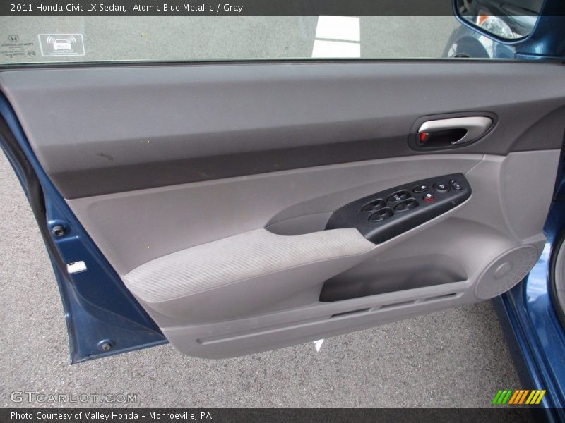 Atomic Blue Metallic / Gray 2011 Honda Civic LX Sedan