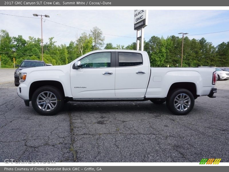 Summit White / Cocoa/­Dune 2017 GMC Canyon SLT Crew Cab