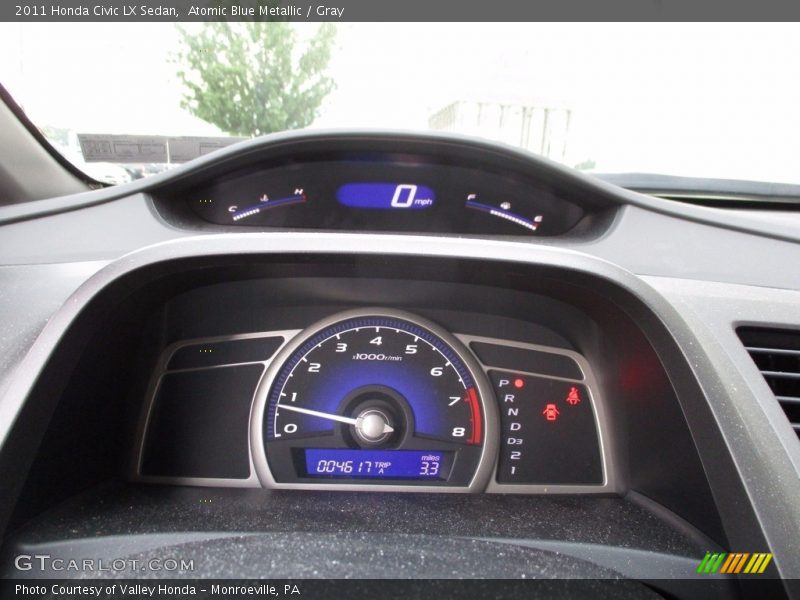 Atomic Blue Metallic / Gray 2011 Honda Civic LX Sedan