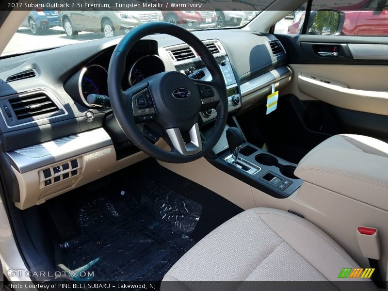 Tungsten Metallic / Warm Ivory 2017 Subaru Outback 2.5i Premium