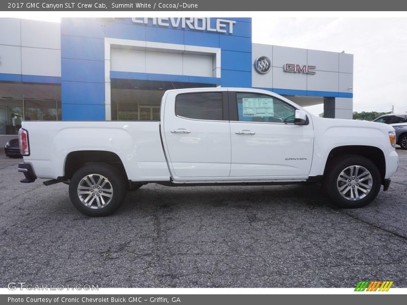 Summit White / Cocoa/­Dune 2017 GMC Canyon SLT Crew Cab