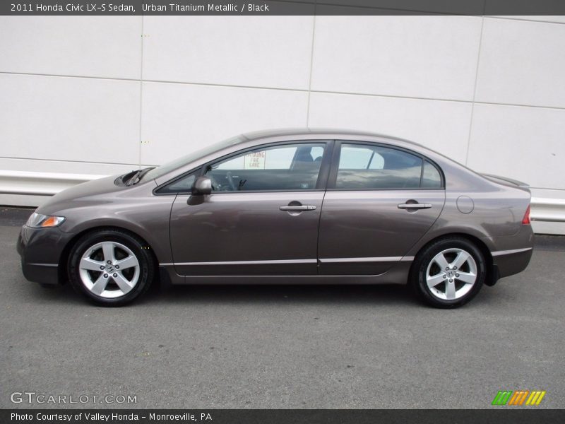 Urban Titanium Metallic / Black 2011 Honda Civic LX-S Sedan