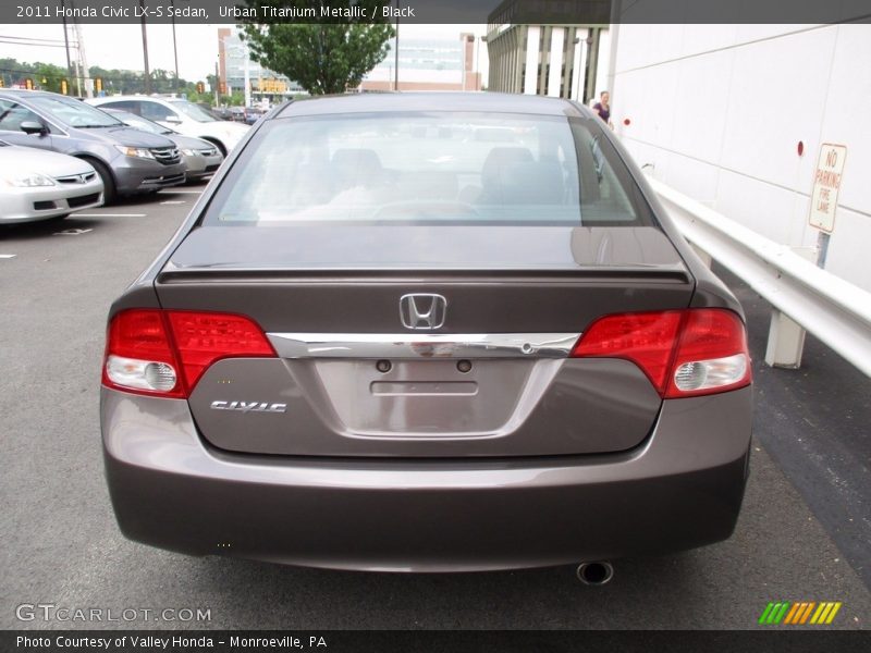 Urban Titanium Metallic / Black 2011 Honda Civic LX-S Sedan
