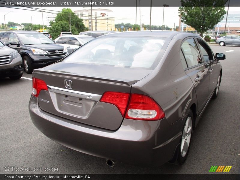 Urban Titanium Metallic / Black 2011 Honda Civic LX-S Sedan