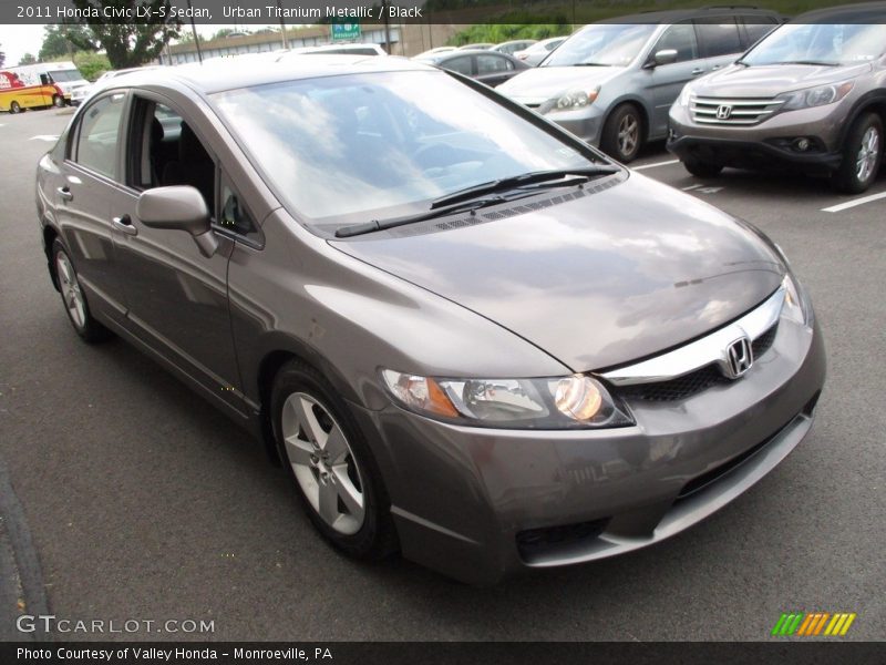 Urban Titanium Metallic / Black 2011 Honda Civic LX-S Sedan