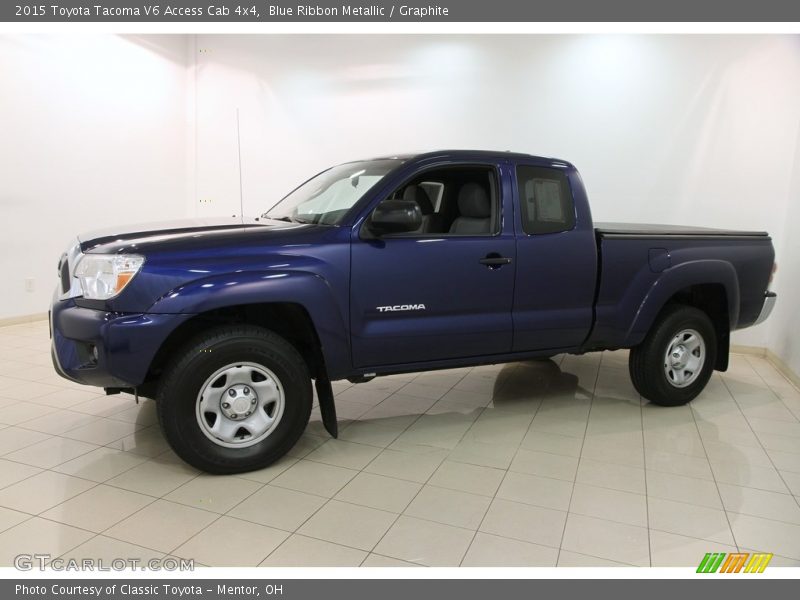 Blue Ribbon Metallic / Graphite 2015 Toyota Tacoma V6 Access Cab 4x4