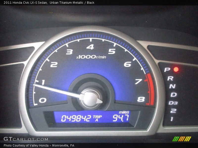 Urban Titanium Metallic / Black 2011 Honda Civic LX-S Sedan