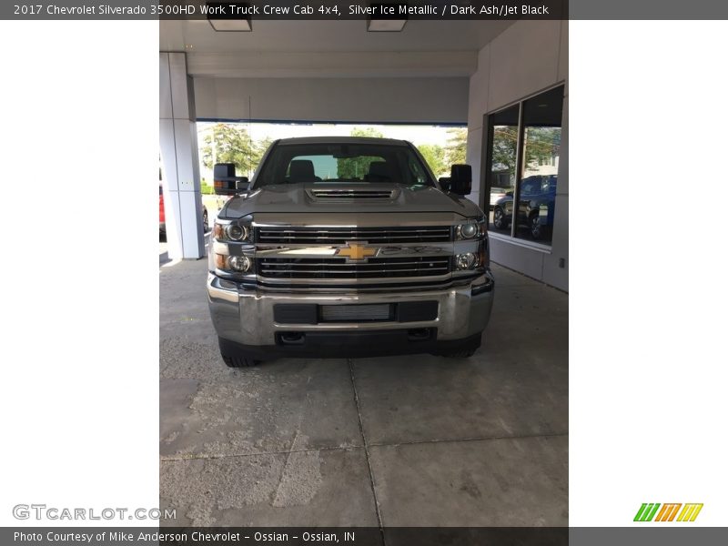 Silver Ice Metallic / Dark Ash/Jet Black 2017 Chevrolet Silverado 3500HD Work Truck Crew Cab 4x4