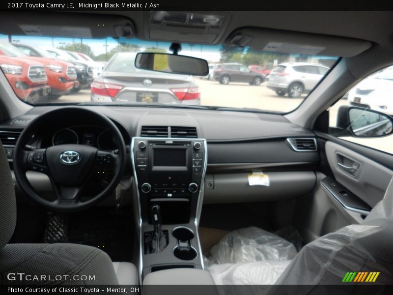 Midnight Black Metallic / Ash 2017 Toyota Camry LE