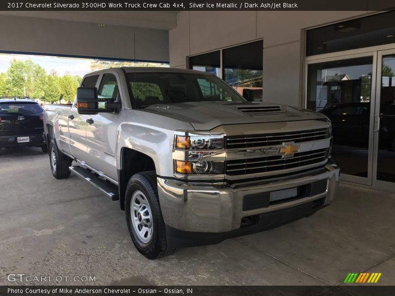 Silver Ice Metallic / Dark Ash/Jet Black 2017 Chevrolet Silverado 3500HD Work Truck Crew Cab 4x4