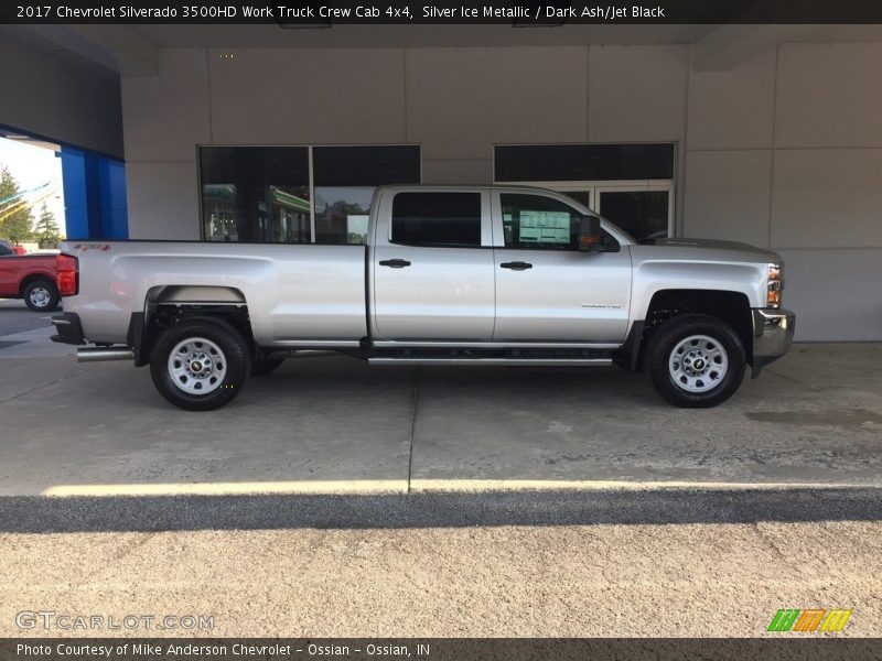 Silver Ice Metallic / Dark Ash/Jet Black 2017 Chevrolet Silverado 3500HD Work Truck Crew Cab 4x4