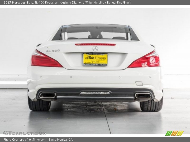 designo Diamond White Metallic / Bengal Red/Black 2015 Mercedes-Benz SL 400 Roadster