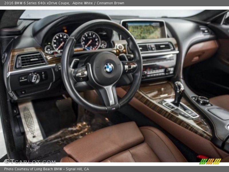 Alpine White / Cinnamon Brown 2016 BMW 6 Series 640i xDrive Coupe
