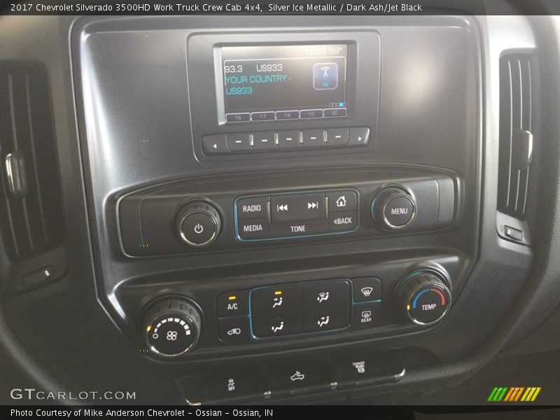 Silver Ice Metallic / Dark Ash/Jet Black 2017 Chevrolet Silverado 3500HD Work Truck Crew Cab 4x4