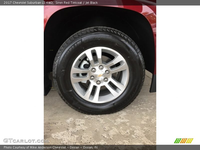 Siren Red Tintcoat / Jet Black 2017 Chevrolet Suburban LS 4WD