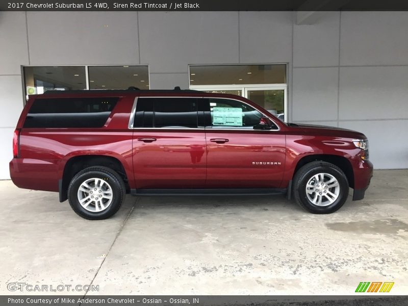 Siren Red Tintcoat / Jet Black 2017 Chevrolet Suburban LS 4WD