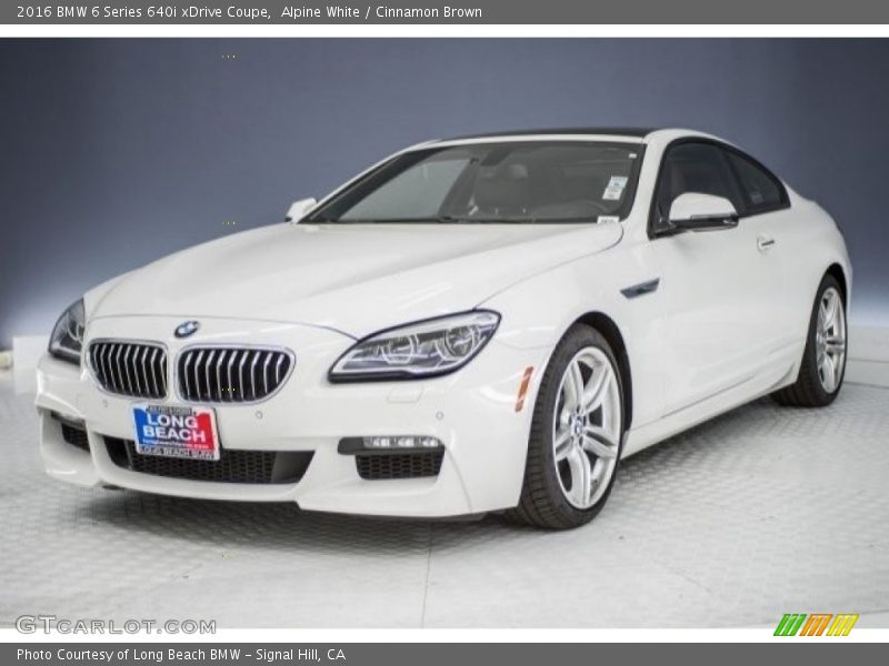 Alpine White / Cinnamon Brown 2016 BMW 6 Series 640i xDrive Coupe