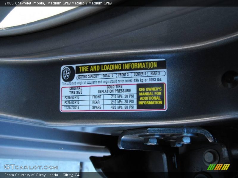 Medium Gray Metallic / Medium Gray 2005 Chevrolet Impala