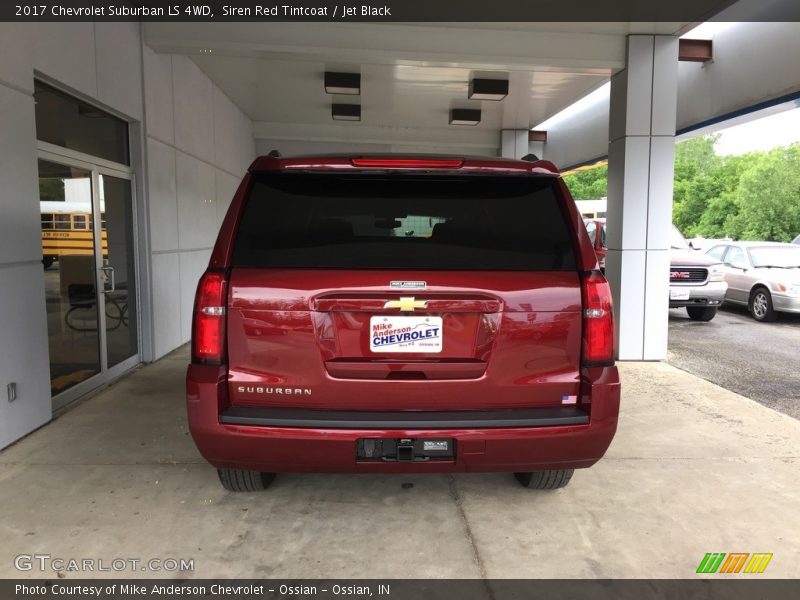 Siren Red Tintcoat / Jet Black 2017 Chevrolet Suburban LS 4WD