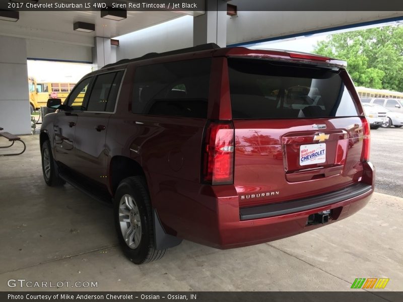 Siren Red Tintcoat / Jet Black 2017 Chevrolet Suburban LS 4WD