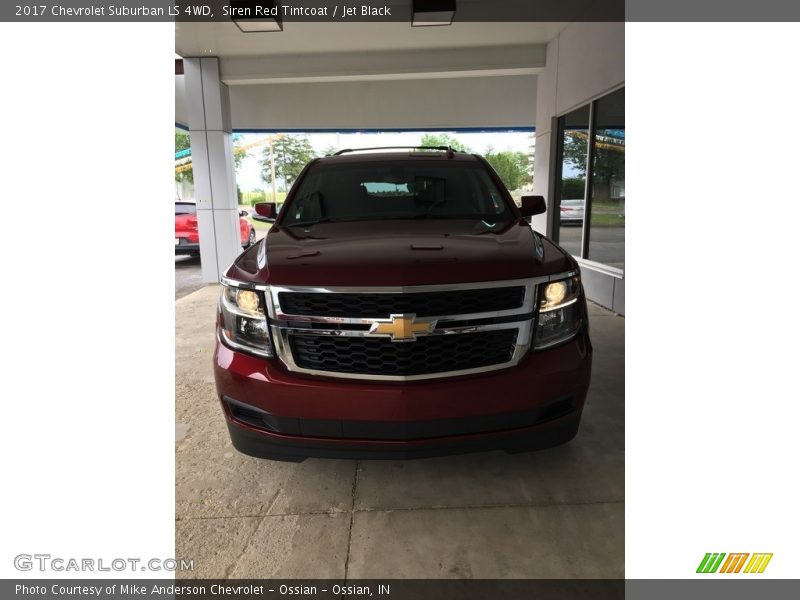 Siren Red Tintcoat / Jet Black 2017 Chevrolet Suburban LS 4WD