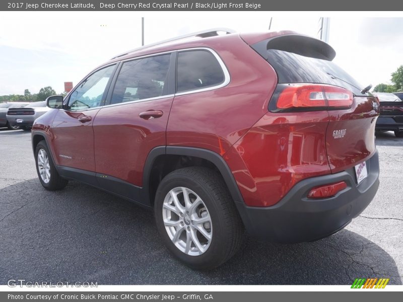 Deep Cherry Red Crystal Pearl / Black/Light Frost Beige 2017 Jeep Cherokee Latitude
