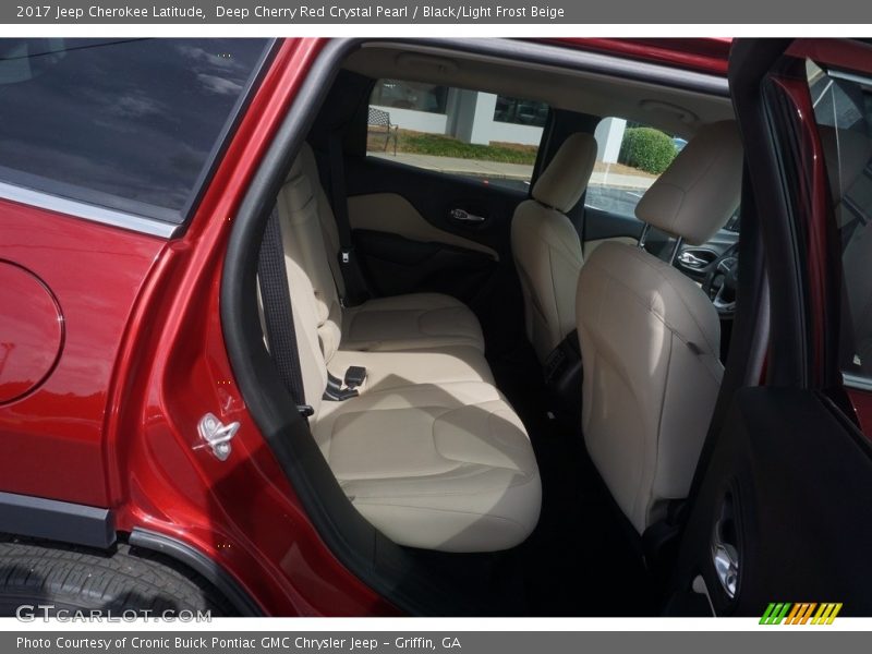 Deep Cherry Red Crystal Pearl / Black/Light Frost Beige 2017 Jeep Cherokee Latitude