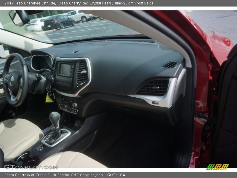 Deep Cherry Red Crystal Pearl / Black/Light Frost Beige 2017 Jeep Cherokee Latitude