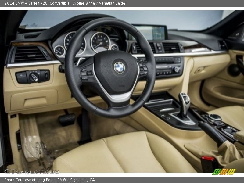 Alpine White / Venetian Beige 2014 BMW 4 Series 428i Convertible