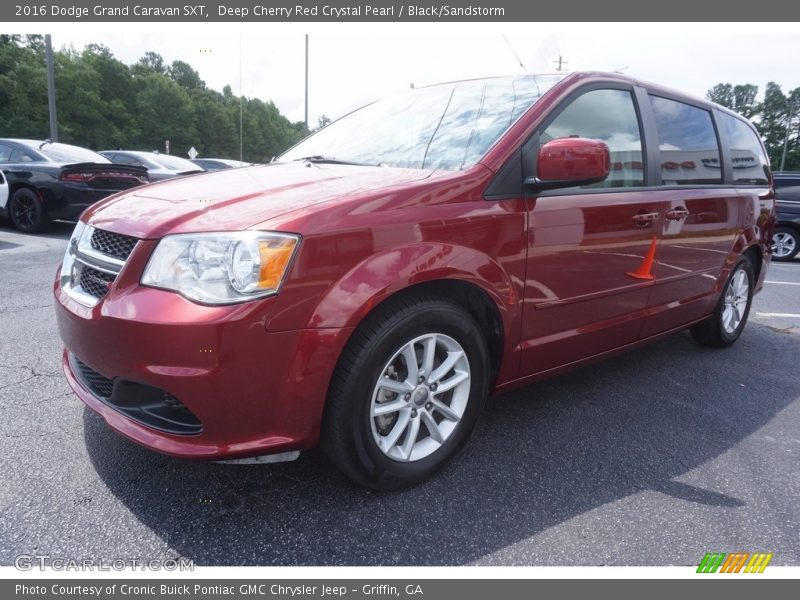 Deep Cherry Red Crystal Pearl / Black/Sandstorm 2016 Dodge Grand Caravan SXT