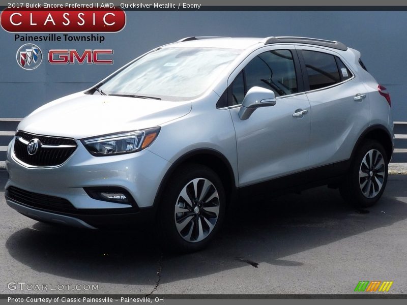 Quicksilver Metallic / Ebony 2017 Buick Encore Preferred II AWD