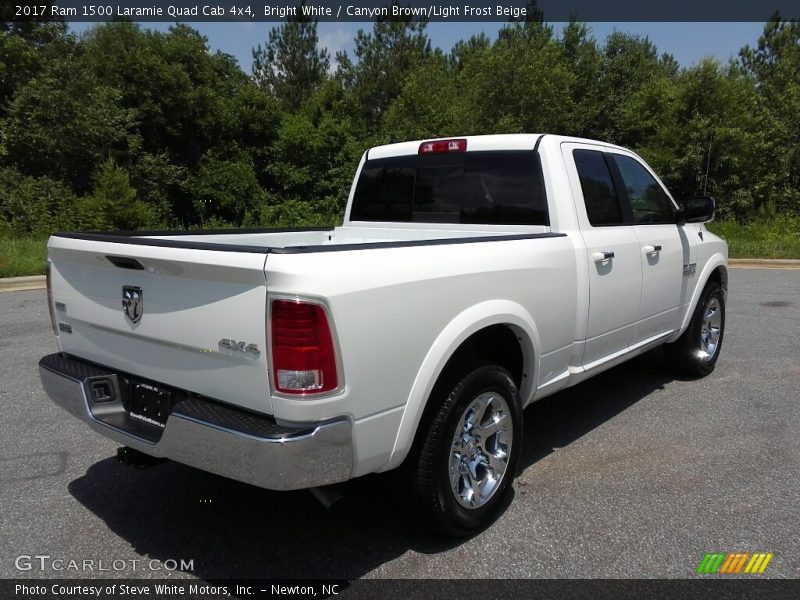 Bright White / Canyon Brown/Light Frost Beige 2017 Ram 1500 Laramie Quad Cab 4x4