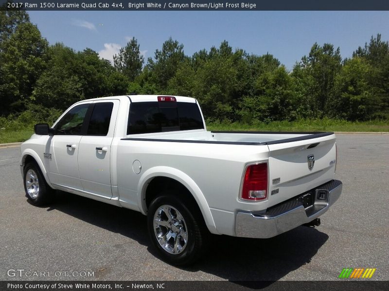 Bright White / Canyon Brown/Light Frost Beige 2017 Ram 1500 Laramie Quad Cab 4x4