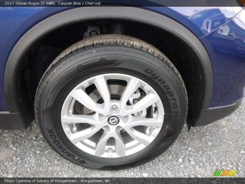 Caspian Blue / Charcoal 2017 Nissan Rogue SV AWD
